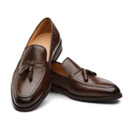 Paxton Classic Braided Tassel Loafer Leather Lined Dress Shoes // Brown (UK: 9)