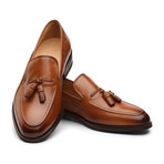Collin Classic Braided Tassel Loafer Leather Lined Dress Shoes // Tan (UK: 6)