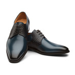 Abdullah Oxford Leather Lined Shoes // Navy Blue (UK: 11)