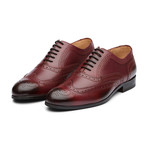 Nathan Oxford Leather Lined Shoes // Burgundy (UK: 7)