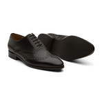 Jovany Brogue Oxford Wing-Tip Lace up Leather Lined Dress Shoes // Black (UK: 9)