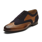 Keenan Oxford Leather Lined Shoes // Tan + Navy (UK: 10)
