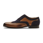 Keenan Oxford Leather Lined Shoes // Tan + Navy (UK: 7)