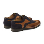 Keenan Oxford Leather Lined Shoes // Tan + Navy (UK: 7)