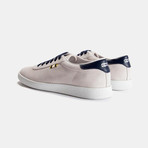 Suede Low Sneaker // White + Navy (Euro: 44)