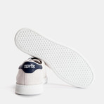 Suede Low Sneaker // White + Navy (Euro: 40)