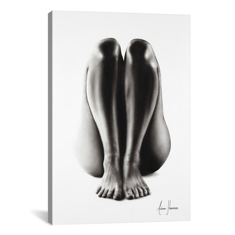 Nude Woman Charcoal Study 65 // Ashvin Harrison (18"W x 26"H x 0.75"D)