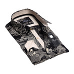 Reversible Cuff Button-Down Shirt // Black Gold Floral (2XL)