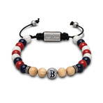 Red Sox Macrame Bracelet // Round