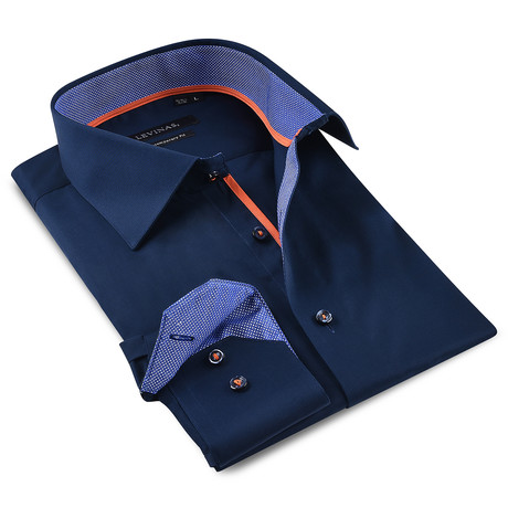 Button-Up Shirt V2  // Navy (XL)