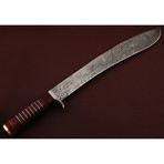 Damascus Steel Long Bowie Knife // 20"