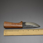 Outdoor Handmade High Carbon Steel Skinner Knife // Olive Wood Handle