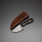 Hand Forged Damascus Steel Full Tang Mini Skinner Knife