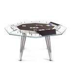 UNOOTTO Poker Table // 8 player (Leather: Purple + Alcantra: White)