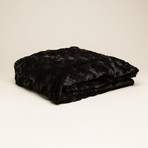 Contempo Cuddle Fur Throw/Blanket // Black (50"L x 65"W)