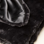 Contempo Cuddle Fur Throw/Blanket // Black (50"L x 65"W)