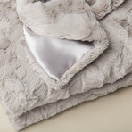 Contempo Cuddle Fur Throw/Blanket // Silver (50"L x 65"W)