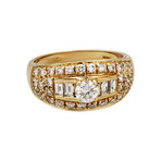 Vintage Bulgari 18k Yellow Gold Diamond Ring // Ring Size: 6.25