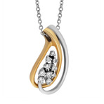 Vintage Raima 18k Yellow + 18k White Gold Diamond Necklace // Chain: 16"