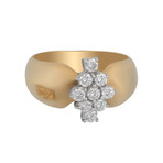 Vintage Recarlo 18k Yellow + 18k White Gold Diamond Ring // Ring Size: 6.5