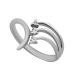 Vintage Gemoro 18k White Gold Diamond Ring // Ring Size: 6.75