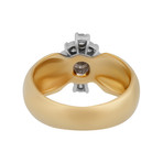 Vintage Recarlo 18k Yellow + 18k White Gold Diamond Ring // Ring Size: 6.5