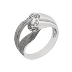 Vintage Zoccai 18k White Gold Diamond Ring // Ring Size: 8
