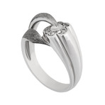 Vintage Zoccai 18k White Gold Diamond Ring // Ring Size: 8
