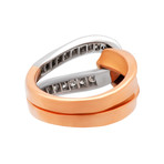 Vintage Princess 18k Rose + White Gold Diamond Ring // Ring Size: 7.5