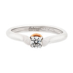 Vintage Salvini 18k White Gold Diamond Ring // Ring Size: 7.25