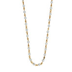Vintage MiMi Milano 18k Yellow Gold and White Cultured Freshwater Pearls Necklace // Chain: 18"