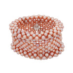 Vintage MIMI Milano 925 Silver Pearl + Amethyst Bracelet // Bracelet: 6"