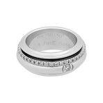 Vintage Piaget 18k White Gold Possession Diamond Ring // Ring Size: 4.75