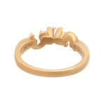 Vintage Chanel 18k Yellow Gold Diamond Ring // Ring Size: 6
