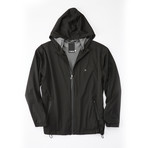 Interlock 4-Way Stretch Waterproof Packable Jacket // Black (M)