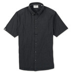 Dry Tech Stretch 597 Short-sleeve Button Down // Black Heather (S)