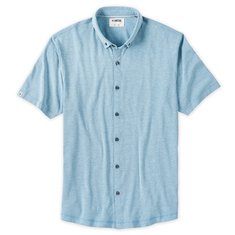 Dry Tech Stretch 597 Short-sleeve Button Down // Cove Heather (S)