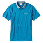 Striped Cotton Jersey Polo With Rib Collar + Cuff // Cove (M)