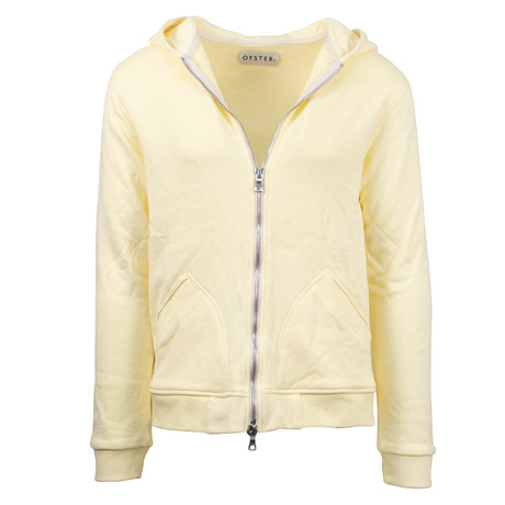 Oyster Holdings // Men's Malpensa Zip-Up Hoodie Sweatshirt // Yellow (XXS)