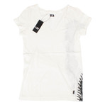 L.G.B. // Women's Head Dress Short Sleeve T-Shirt // White (XXS)