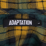 Adaptation // Plaid Popover Shirt // Gold (XL)