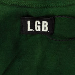 L.G.B. // Men's Tie Dye Long Tank Top // Green (XS)