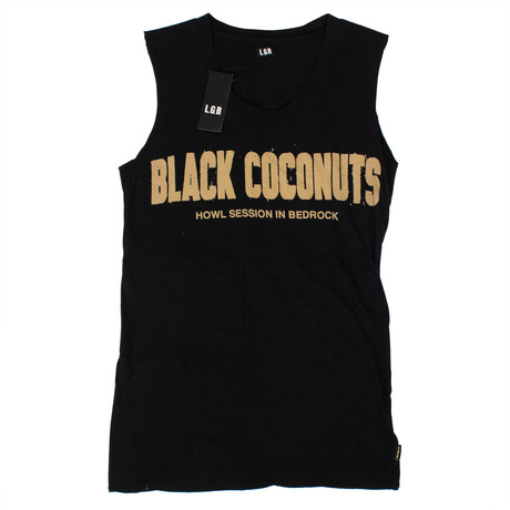 L.G.B. // Coconuts Sleeveless T-Shirt // Black (XS)