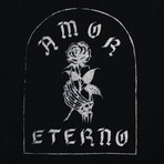 Adaptation // Amour Eterno Short Sleeve Vintage T-Shirt // Black + White (XS)