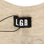 L.G.B. // Coconuts Sleeveless T-Shirt // Beige (XS)