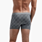 Pucker Pouch Short // Grey + Black Pattern