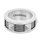Charriol Forever Stainless Steel + Steel Cable Ring (Ring Size: 10)