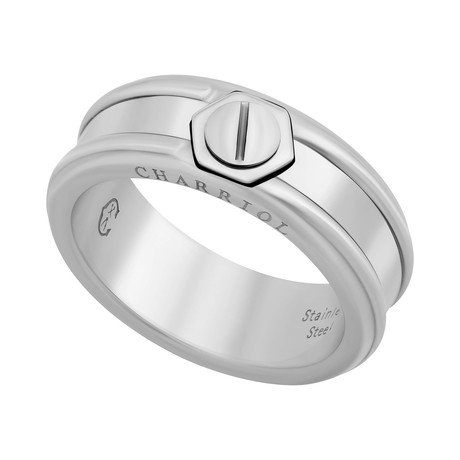 Charriol Rotonde Stainless Steel Ring (Ring Size: 10)