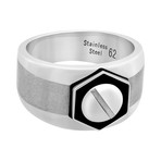 Charriol Rotonde Stainless Steel + Black Epoxy Ring I (Ring Size: 10)