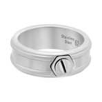 Charriol Rotonde Stainless Steel Ring (Ring Size: 9)